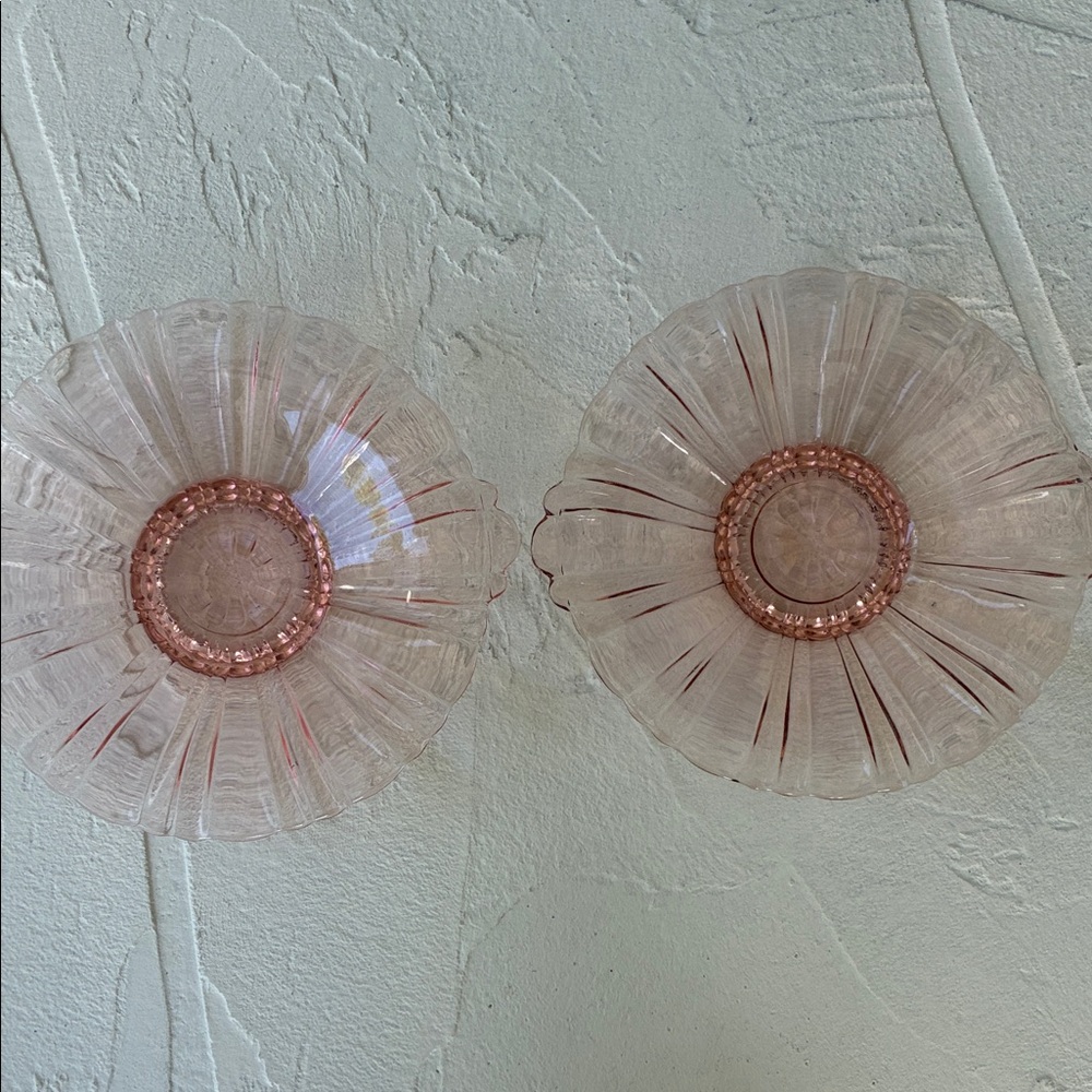 Elegant Pink Glass Wall Accents